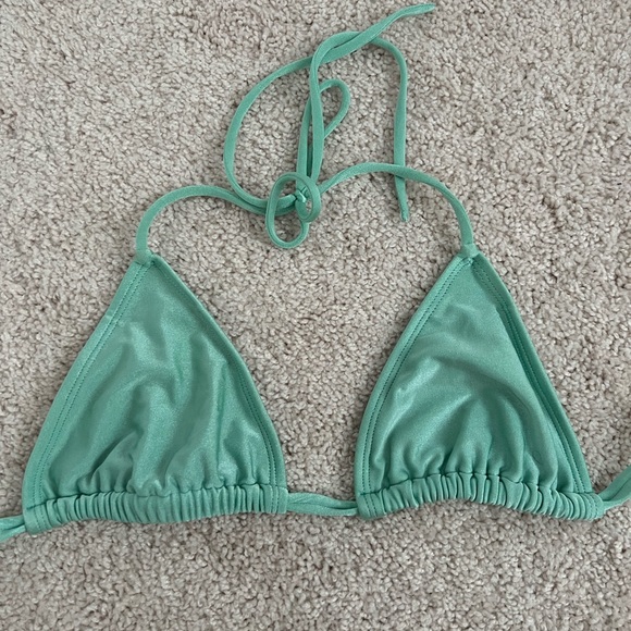 Montce shimmery teal bikini top - Picture 1 of 2